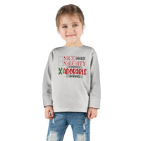 Nice, Naughty, Adorable Toddler Long Sleeve Tee