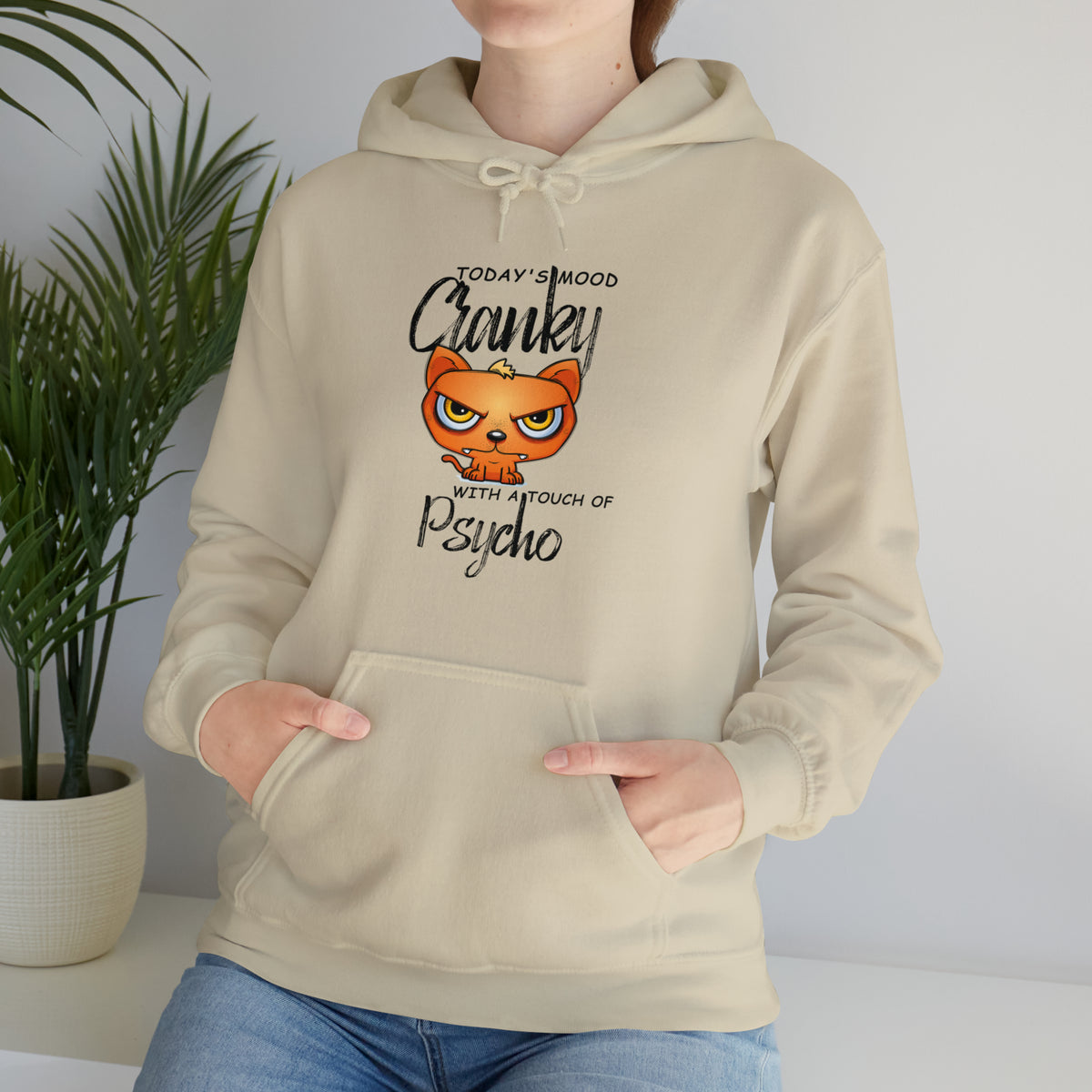 Todays Mood:  Cranky With a Touch of Psycho Hooded Sweatshirt