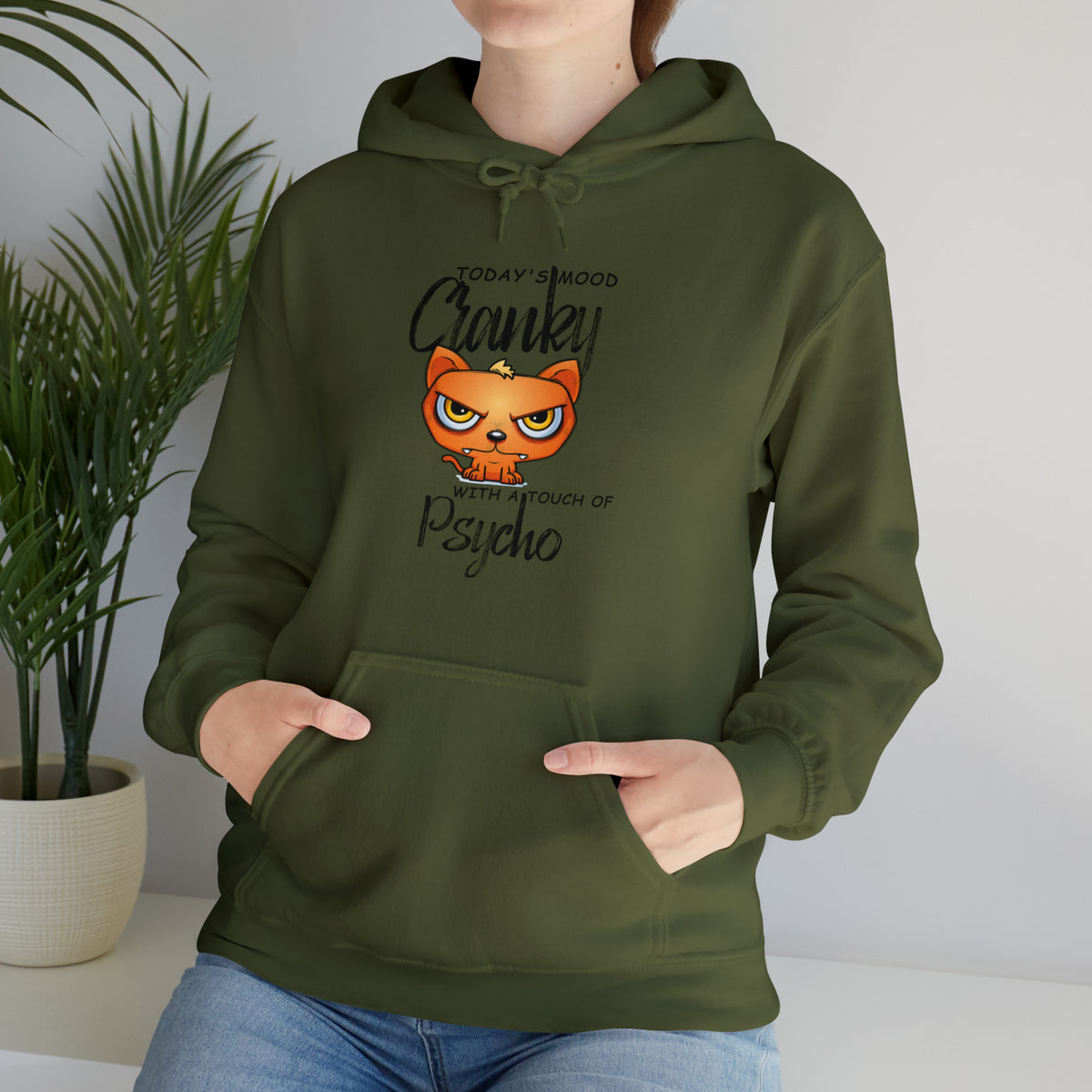 Todays Mood:  Cranky With a Touch of Psycho Hooded Sweatshirt