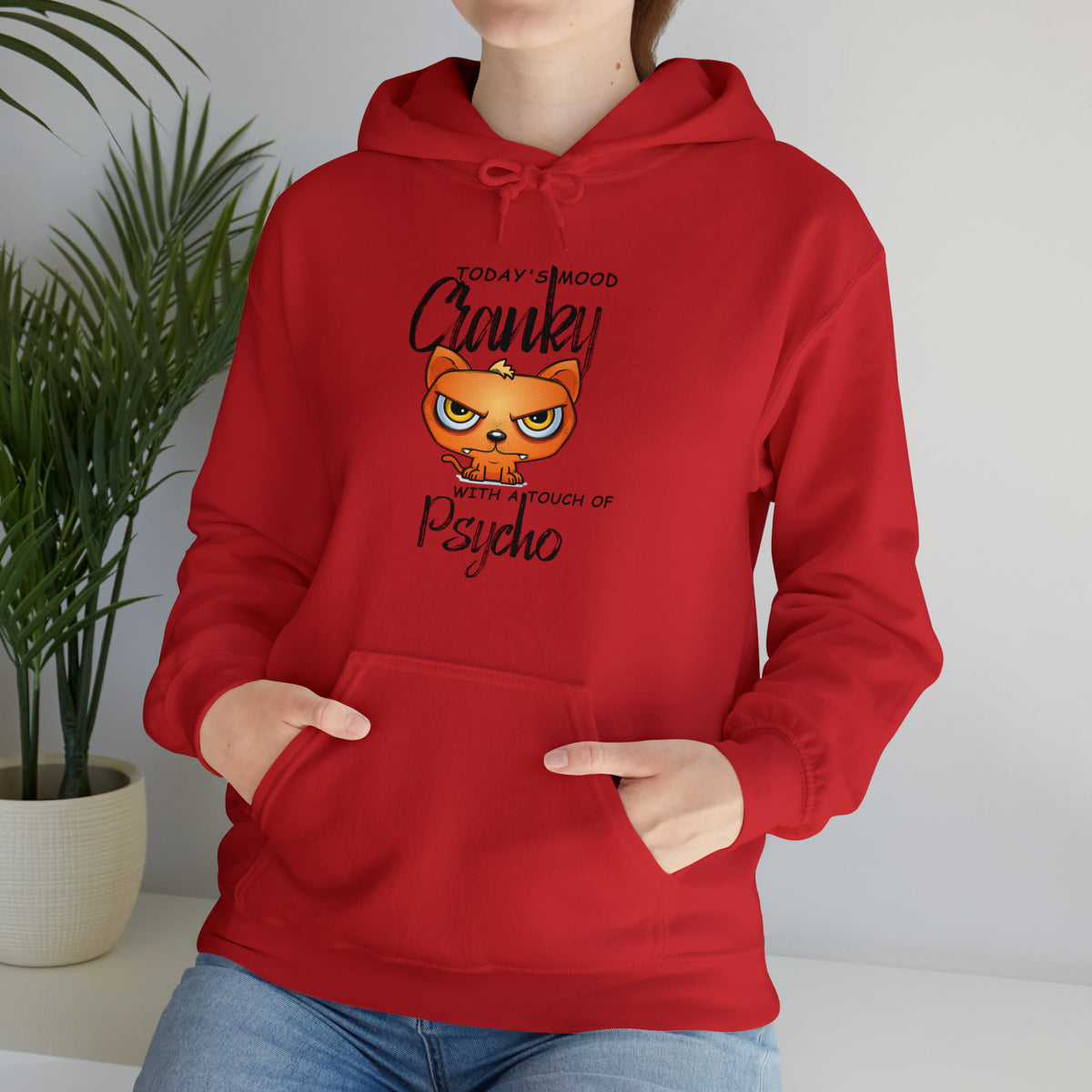 Todays Mood:  Cranky With a Touch of Psycho Hooded Sweatshirt