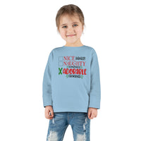 Nice, Naughty, Adorable Toddler Long Sleeve Tee