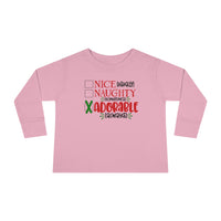 Nice, Naughty, Adorable Toddler Long Sleeve Tee