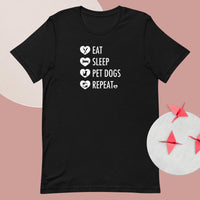 Eat, Sleep, Pet Dogs, Repeat Women's t-shirt