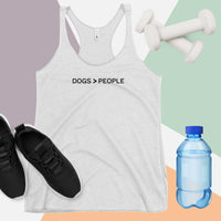 Dogs > People Women's Racerback Tank