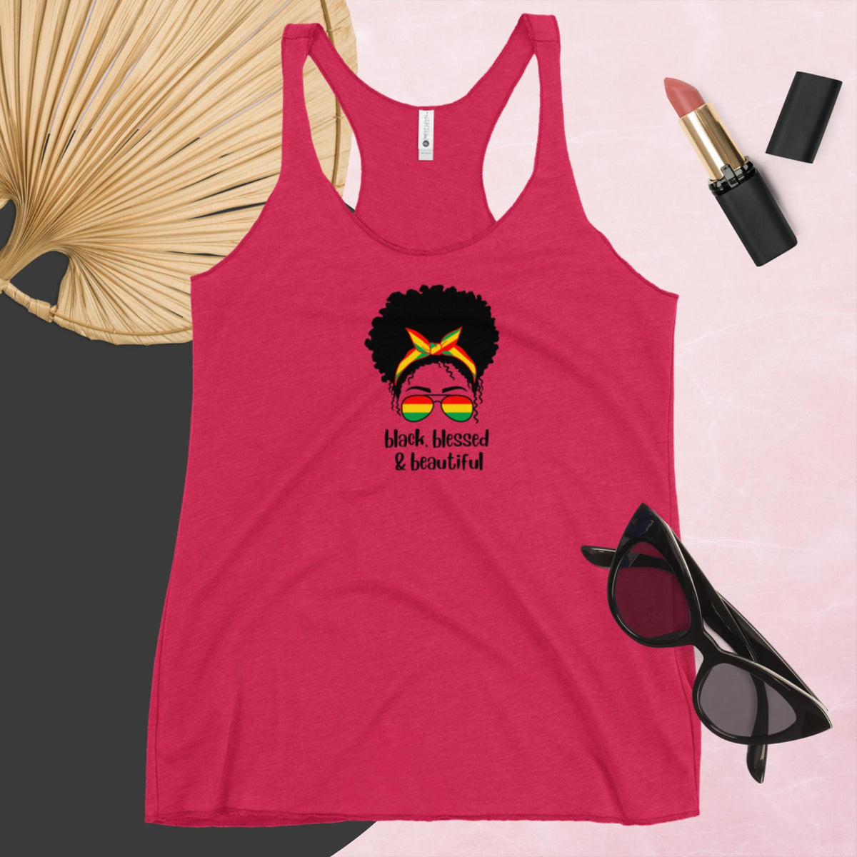 Black, Blessed and Beautiful Women's Racerback Tank