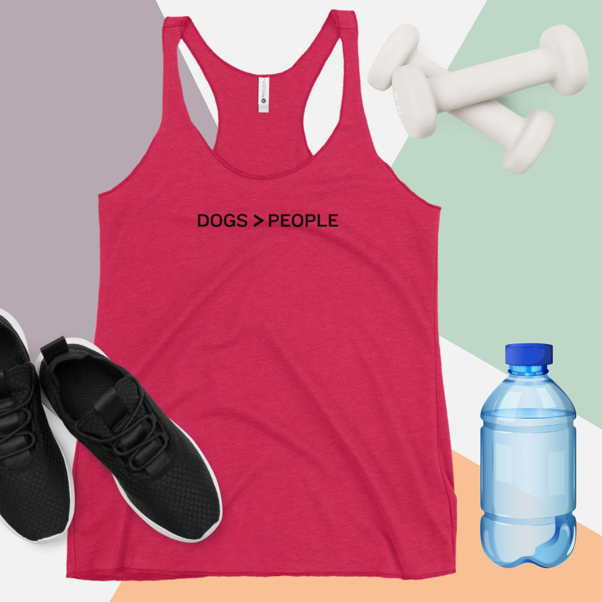 Dogs > People Women's Racerback Tank