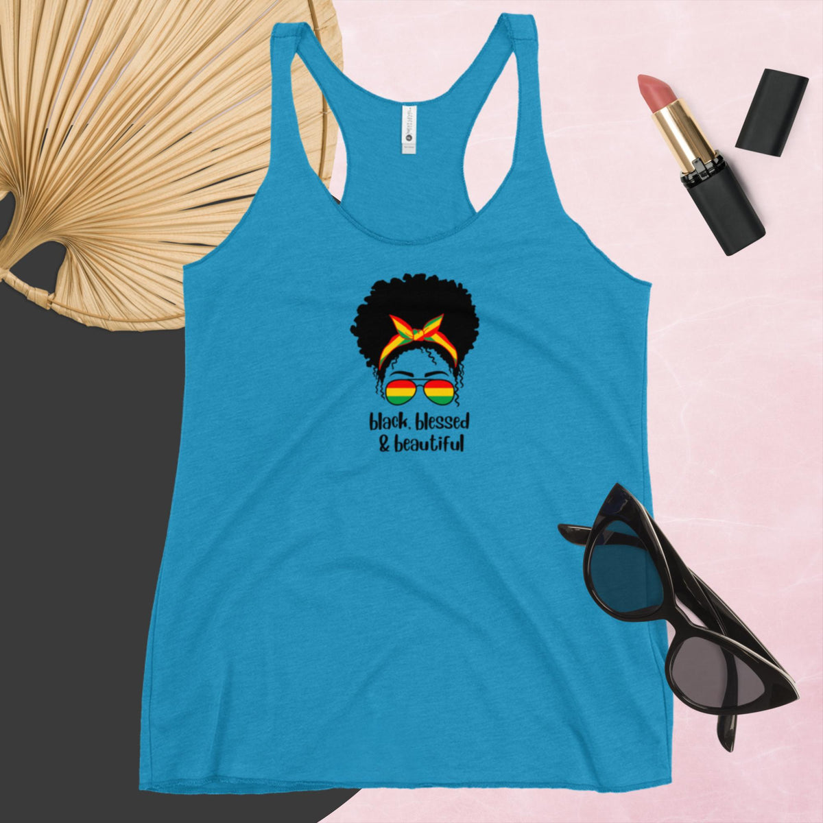 Black, Blessed and Beautiful Women's Racerback Tank