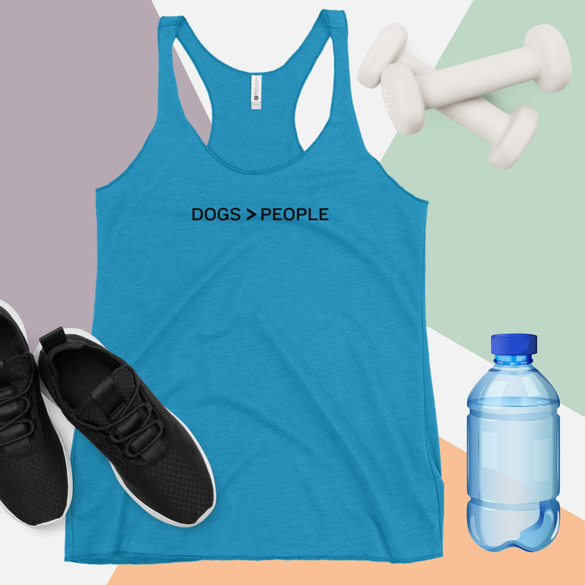 Dogs > People Women's Racerback Tank