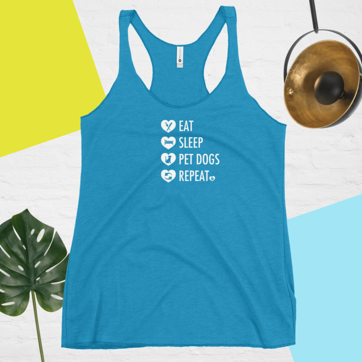 Eat, Sleep, Pet Dogs, Repeat Women's Racerback Tank